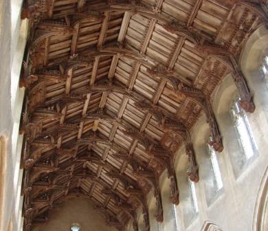 Woolpit Church hammer-beam roof